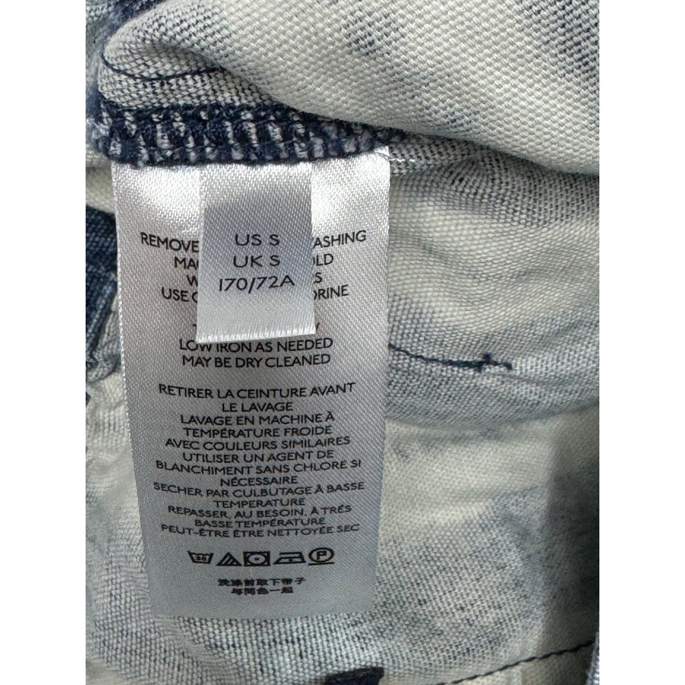 Anthropologie Womens Pants Small Victoire Blue White Tie-Dye Cargo - Picture 6 of 9